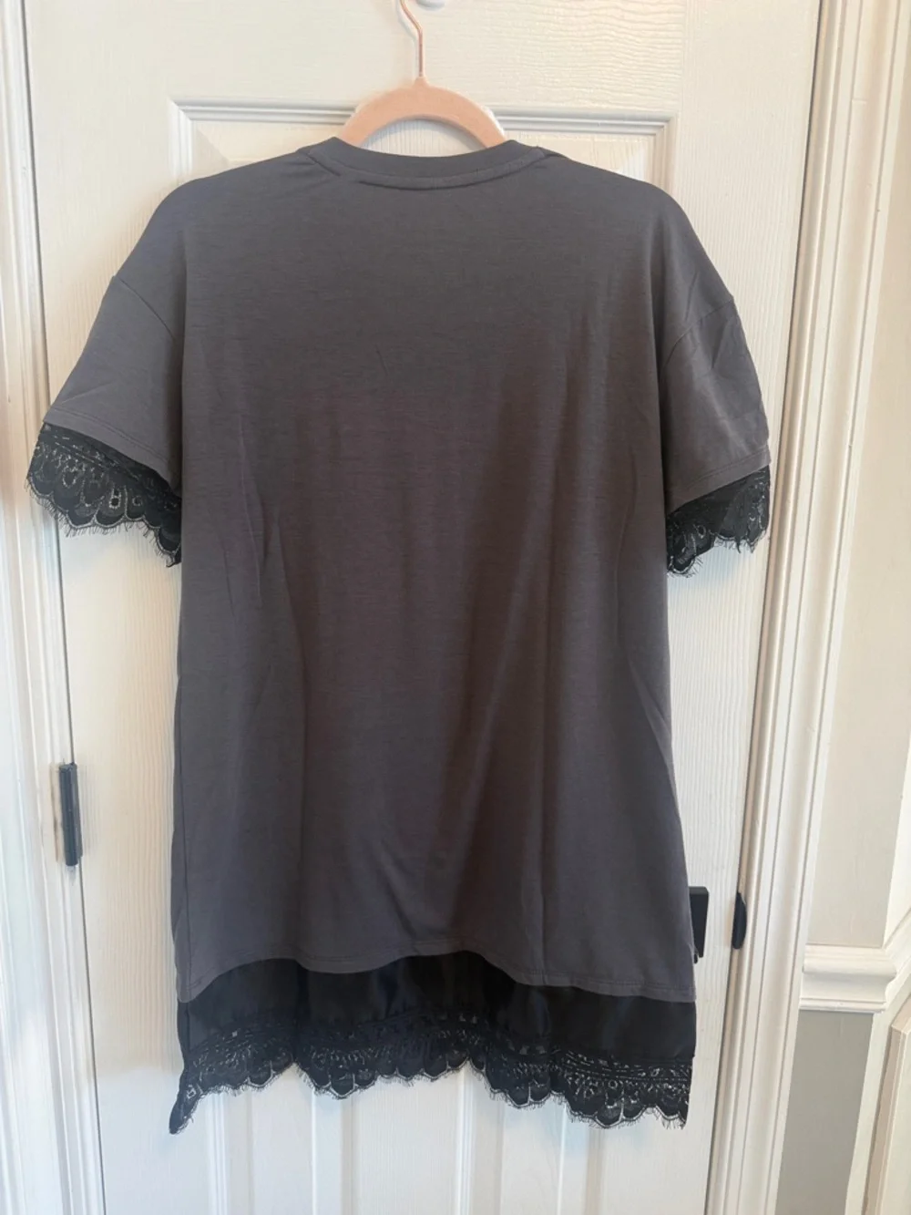 Awake 1979 Lace Accent T-Shirt Dress Sz M - Picture 5 of 5